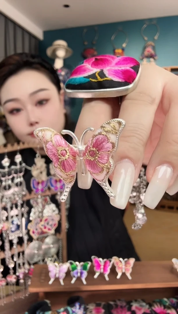 刺绣纯手工民族风刺绣戒指