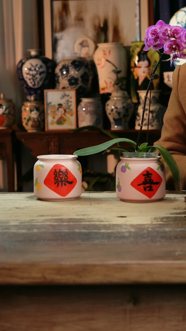 【闪购商品】瓷片景德镇纯手工釉下彩精品花瓶