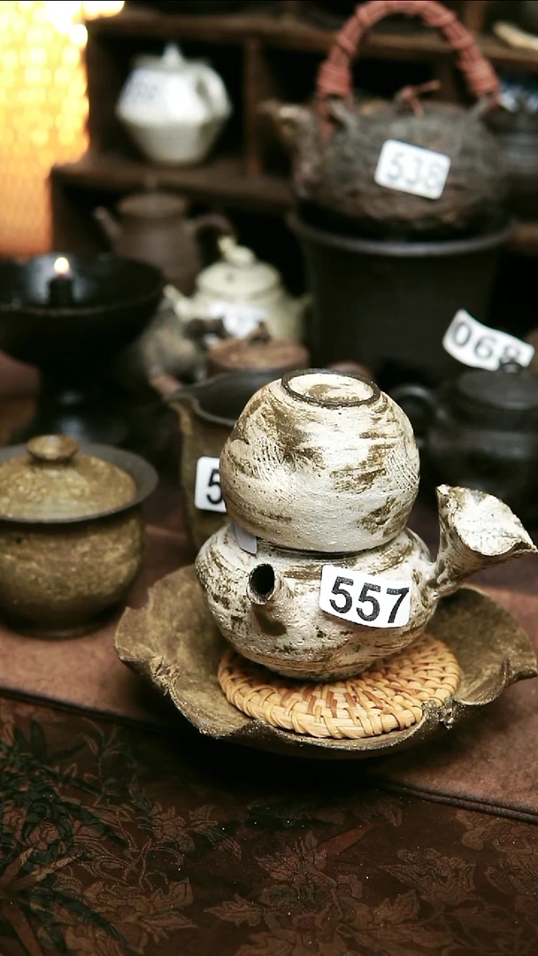 茶*儿紫砂全手工粉引茶壶150加杯536