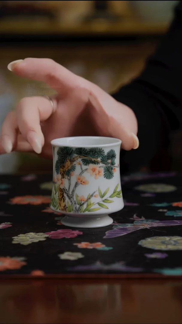 杯景德镇陶瓷杯碗柴烧多人