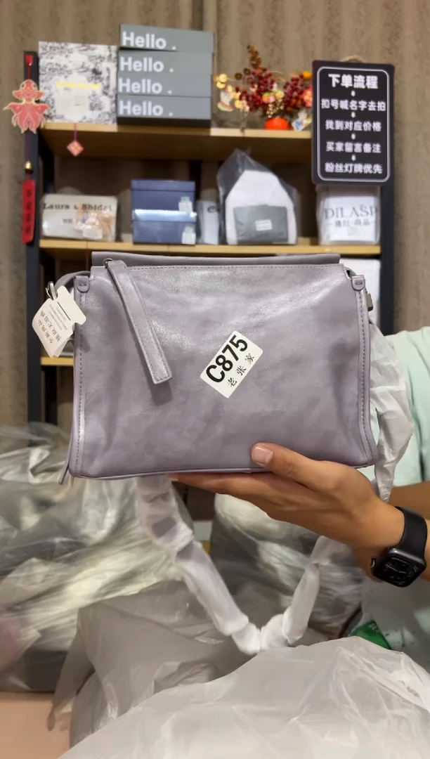 小牛剖层皮革老张家女包875