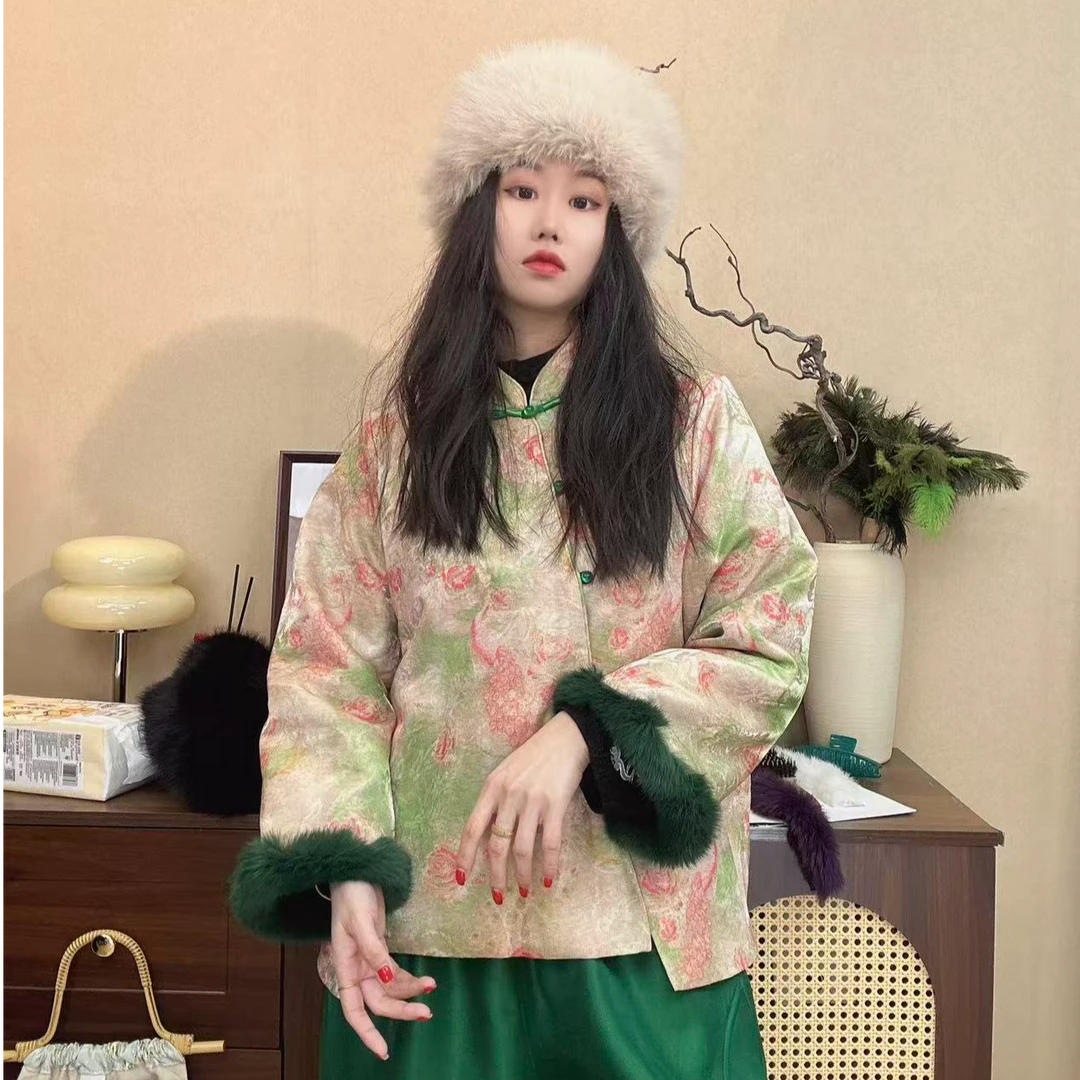 【澜公子6055】年花*新中式夹棉国风宽松棉服