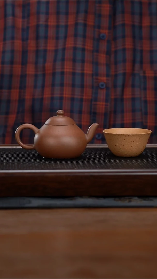 茶壶紫砂130cc原矿羊角山紫泥梨型41