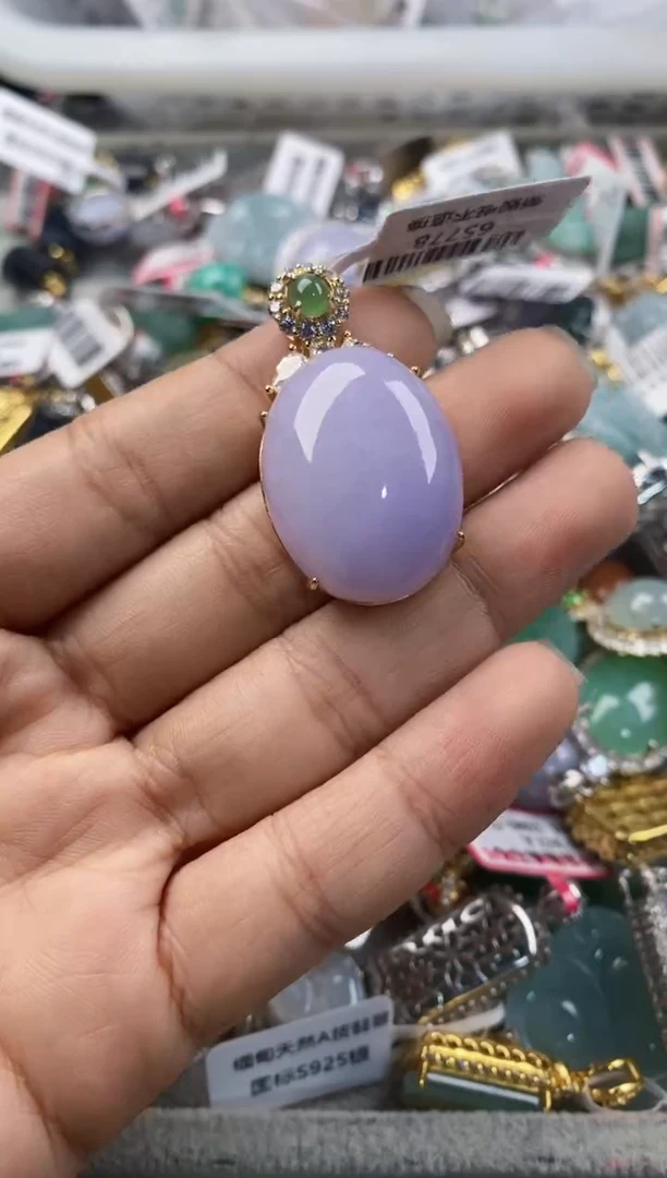 银S925镶嵌戒指翡翠555---5