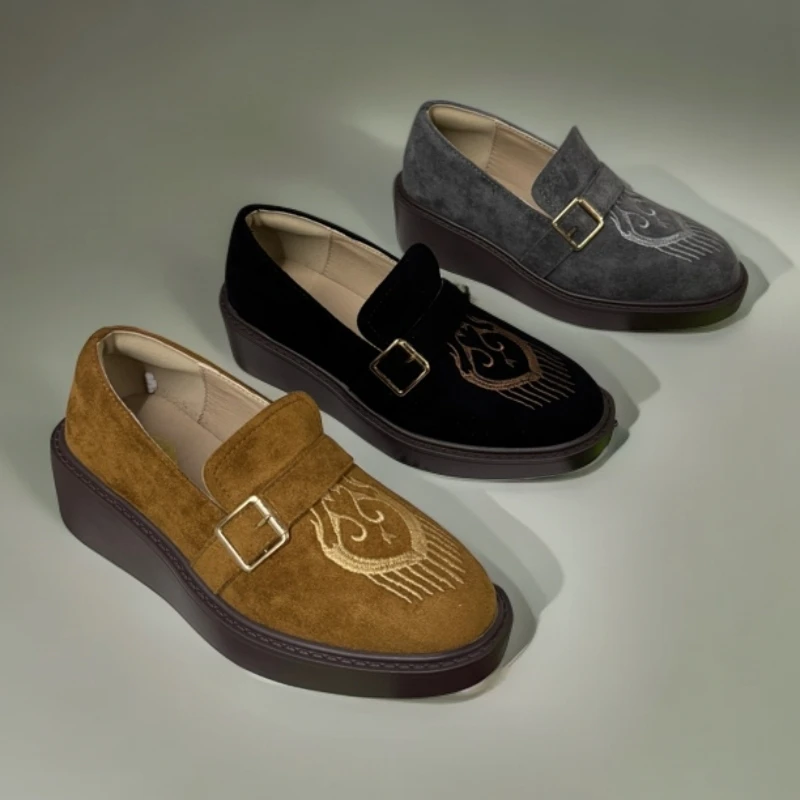 n95361新款女鞋豆豆鞋女士厚底