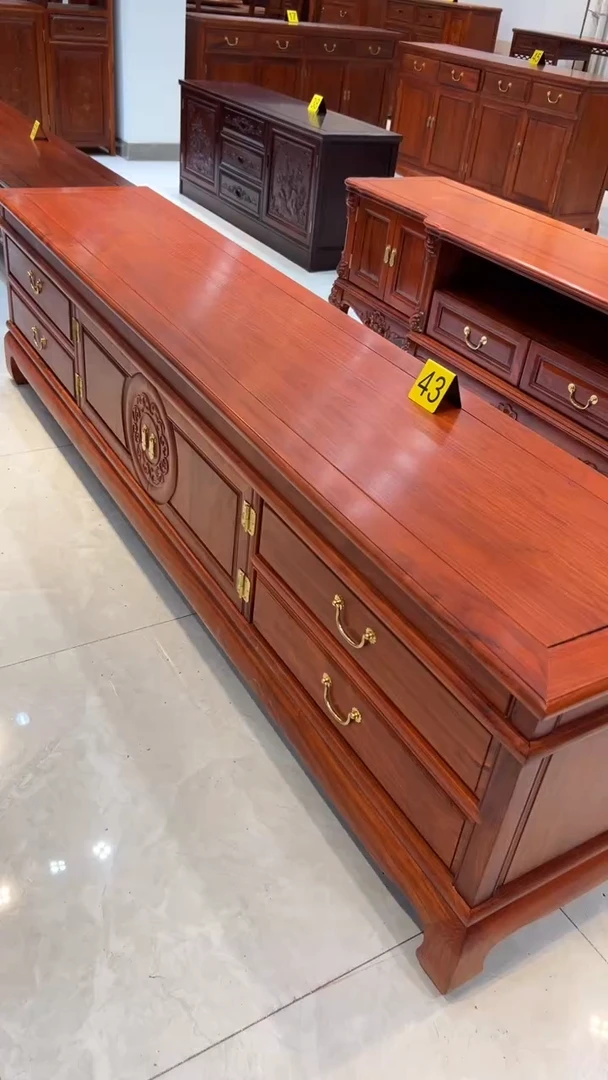 花梨木类家具探*电视柜大果紫檀