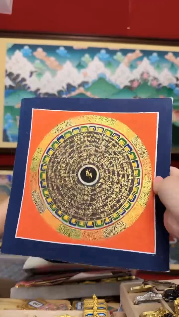 吊坠坛城-热贡纯手绘娜娜