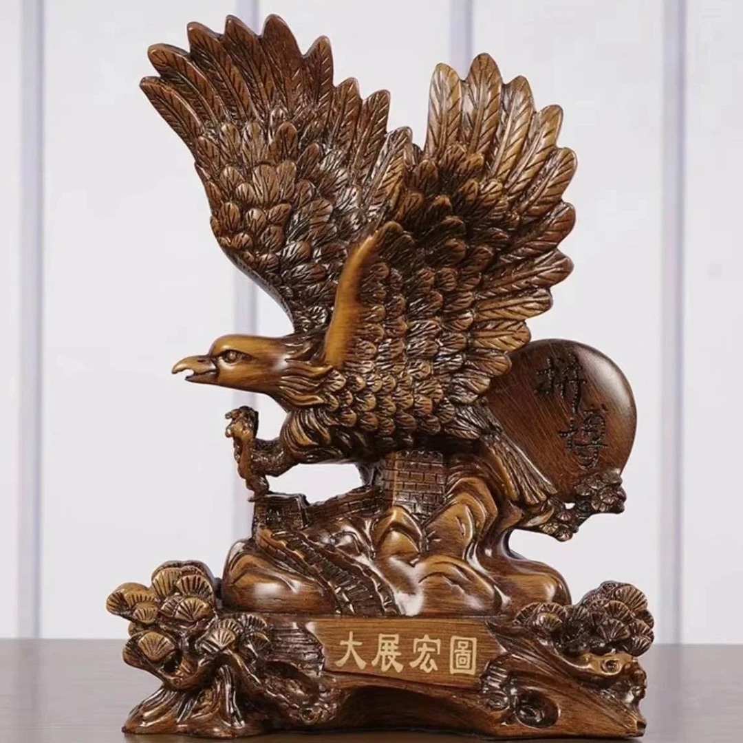 【新款商品】大展宏图老鹰家居工艺品摆件装饰入户玄关客厅店铺公司