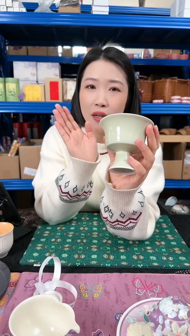 【闪购商品】高足杯 古青色