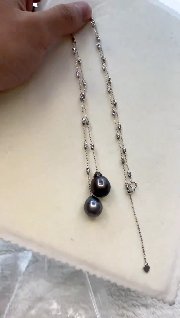 颈饰银S925镶嵌海水珍珠