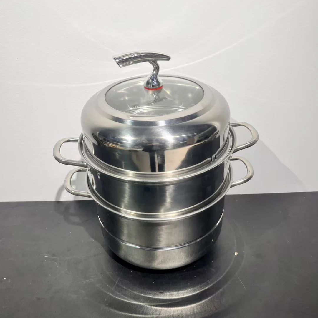 燃气蒸锅家用多功能大号加厚三层蒸馒头