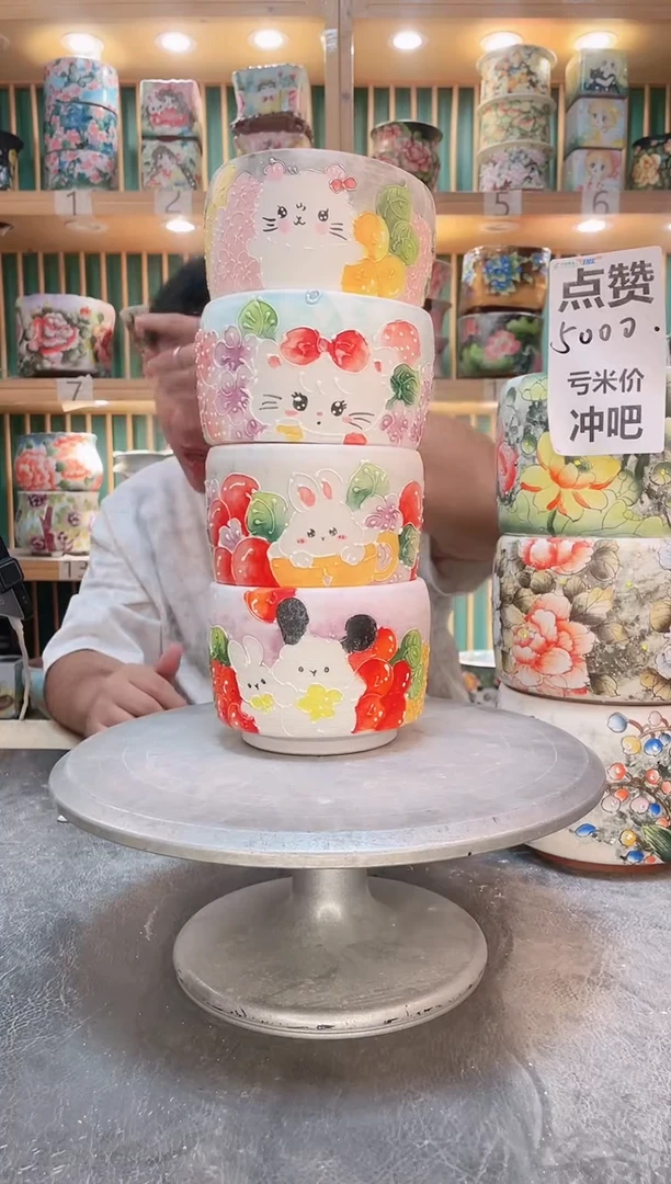 瓷片默认微瑕一物一拍0925-033-4个