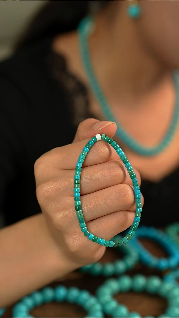 未镶嵌绿松石手串高瓷