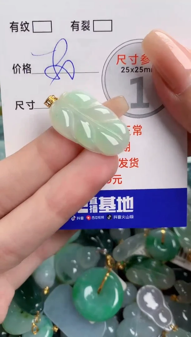 翡翠18K金镶嵌颈饰24000108