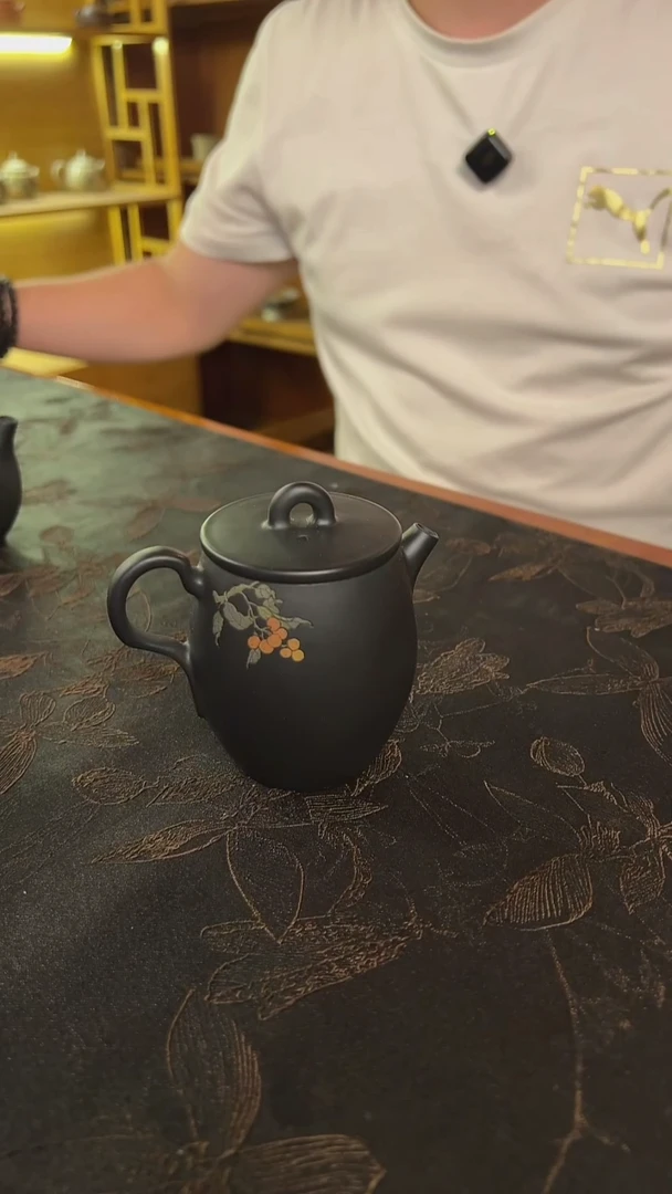 灵****～【陶点茶】建水紫陶 普璞老师 琵琶网孔150cc