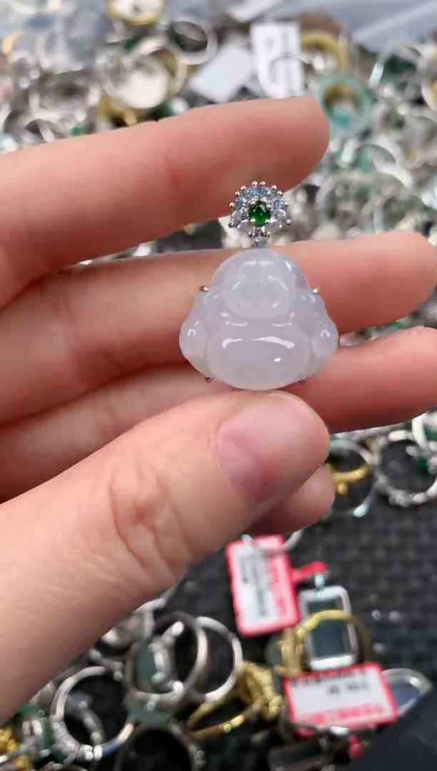 银S925镶嵌戒指翡翠333   3