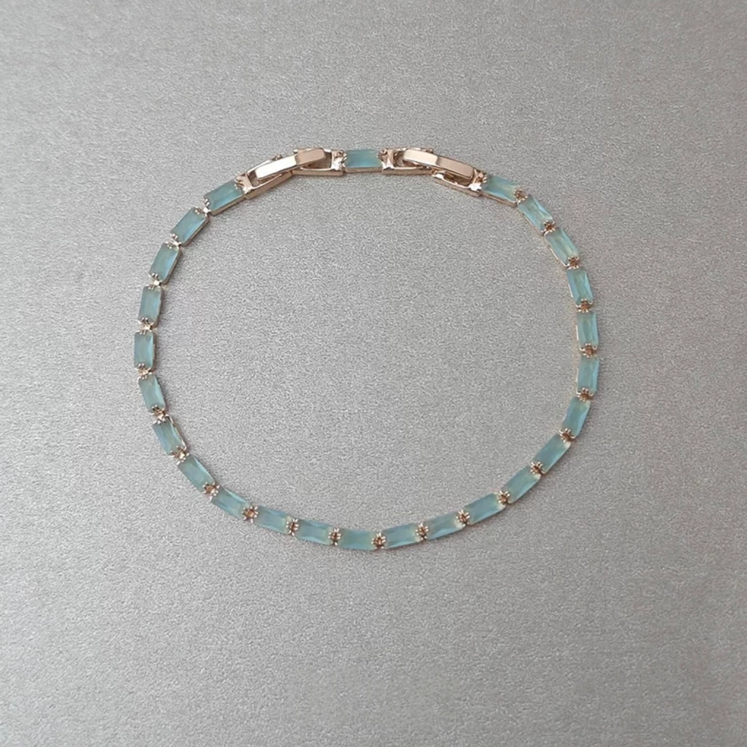 卡柒 铜合金手链 清冷感方形拼接手链时尚轻奢小众高级感百搭手饰