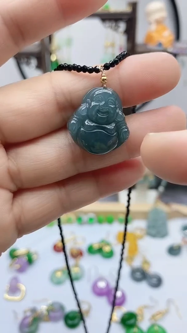 翡翠14K金镶嵌耳饰翡翠590