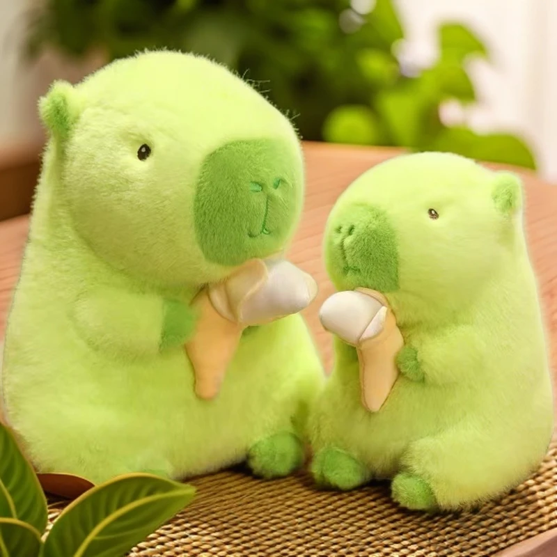 小众送朋友生日毕业礼物卡皮巴拉绿色香蕉水豚公仔毛绒玩具玩偶