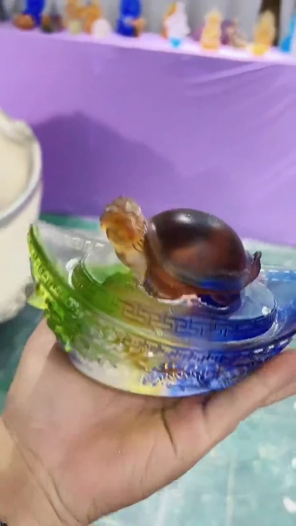 手工艺品琉璃古法琉璃财富归来摆件