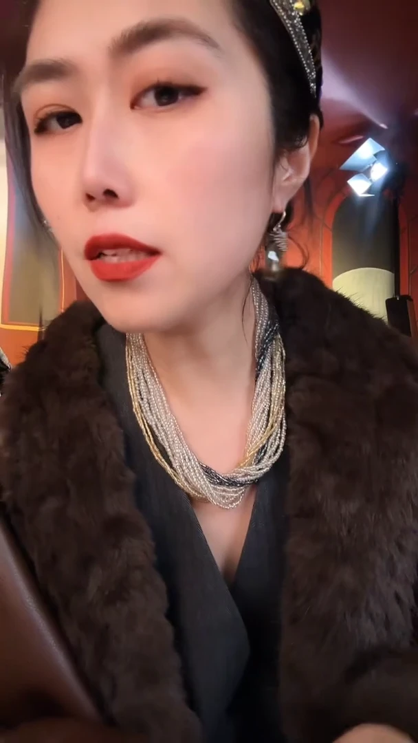 合金无合金孤品不折腾系列米灰色多层项链耳针套装