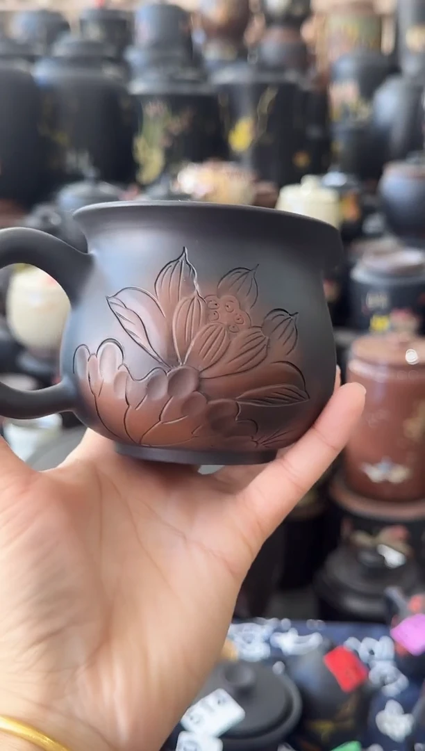 罐瑕疵  公道杯荷花   716