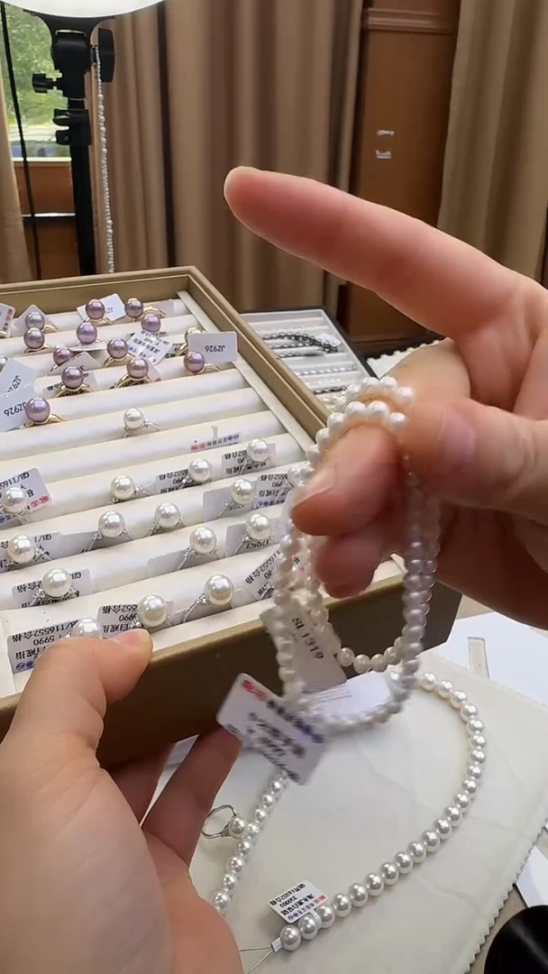 未镶嵌手绳淡水珍珠4-5mm 淡水珍珠小米珠弹力绳珍珠手链