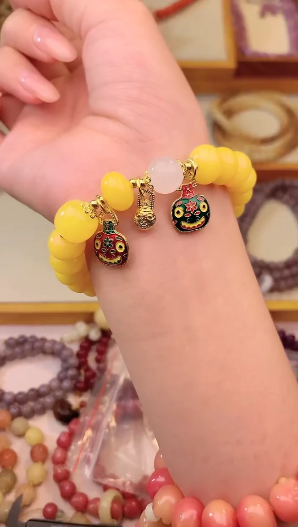 手串白玉菩提黄色单圈