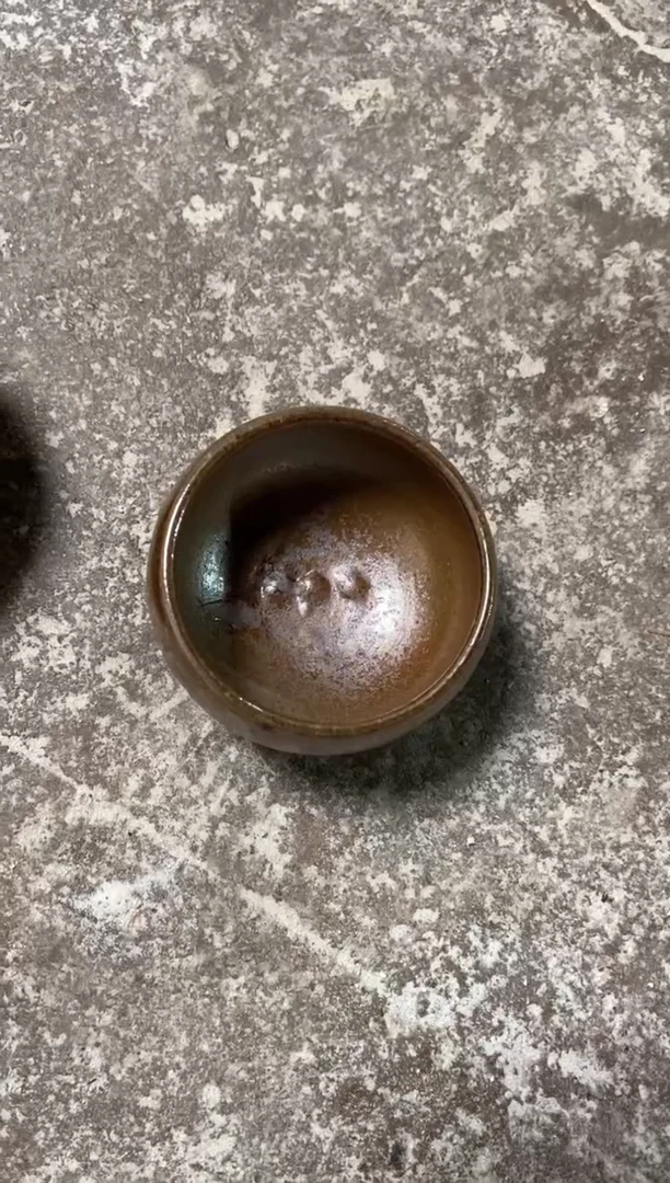 禅寂江**人浪鬼柴烧-微瑕鼓包不退换主人杯