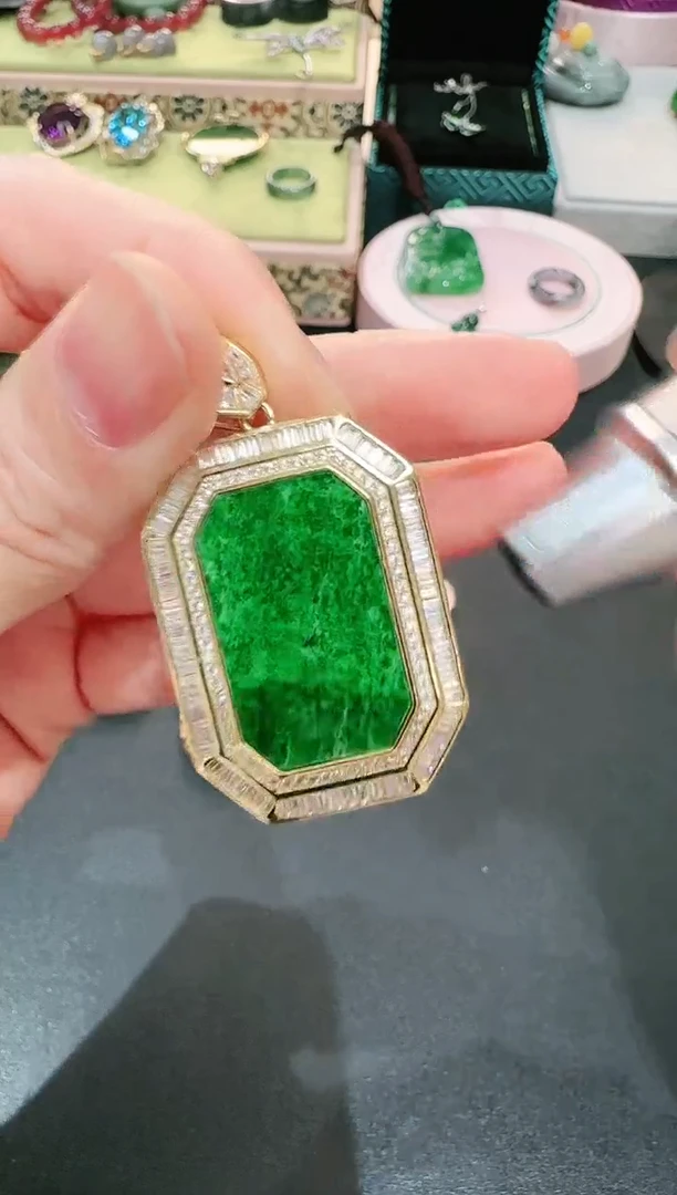 【闪购商品】翡翠颈饰银S925镶嵌吊坠