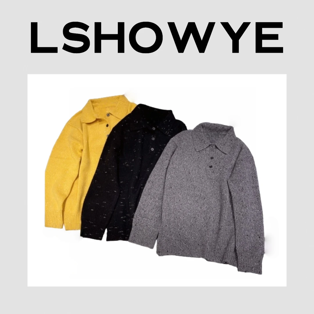 LSHOWYE｜纱翻领羊绒衫 YX-0113