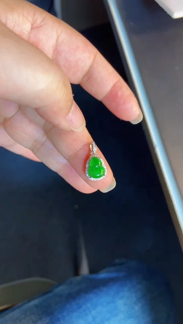 吊坠(不含链)银S925镶嵌翡翠1