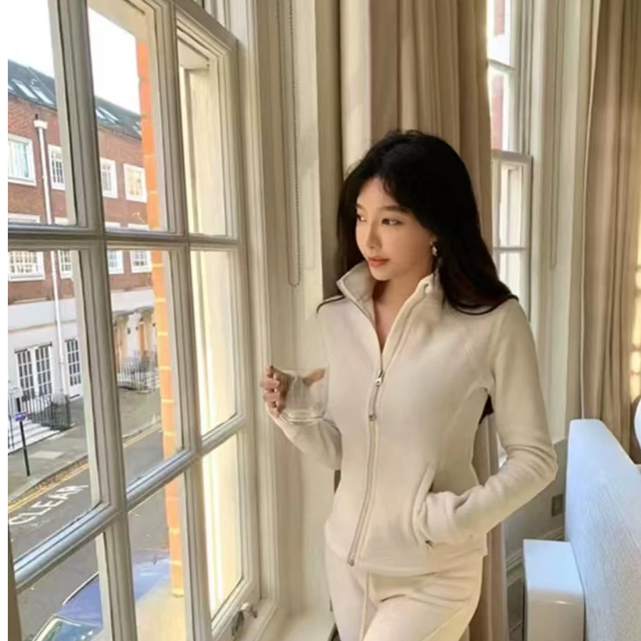【小稳专属】休闲运动立领修身卫衣摇粒绒外套上衣