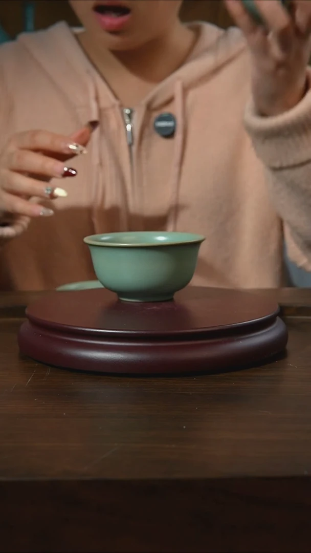 杯子瓷感**以汝州原产地原矿仿古老釉q