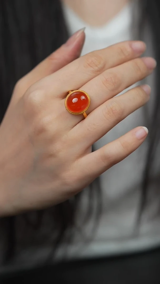 未镶嵌A142（多样性发一件）南红玛瑙戒指