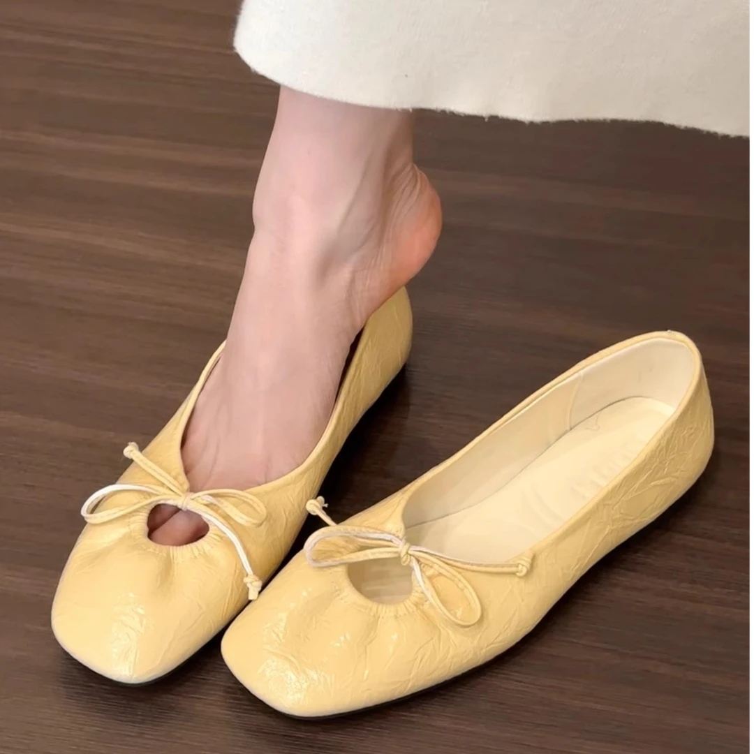 平底法式温柔晚晚鞋女鞋子2025新款春季软底百搭奶奶鞋配裙子单鞋