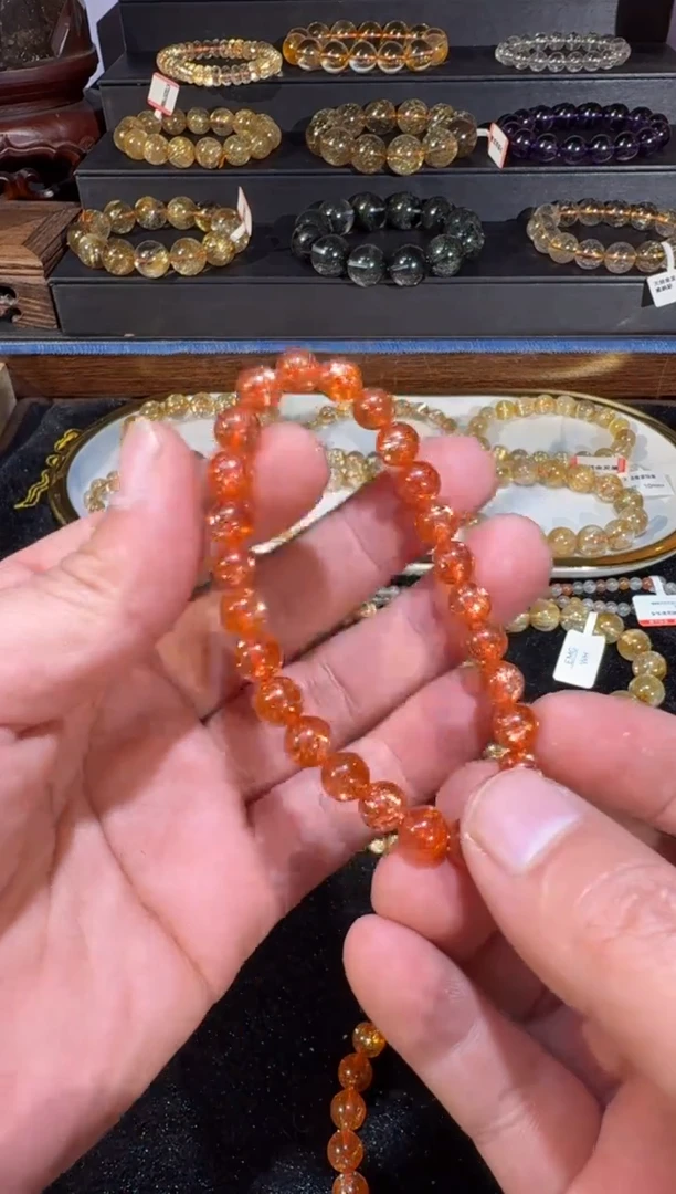 未镶嵌手串日光石SJ-639金太阳7m+