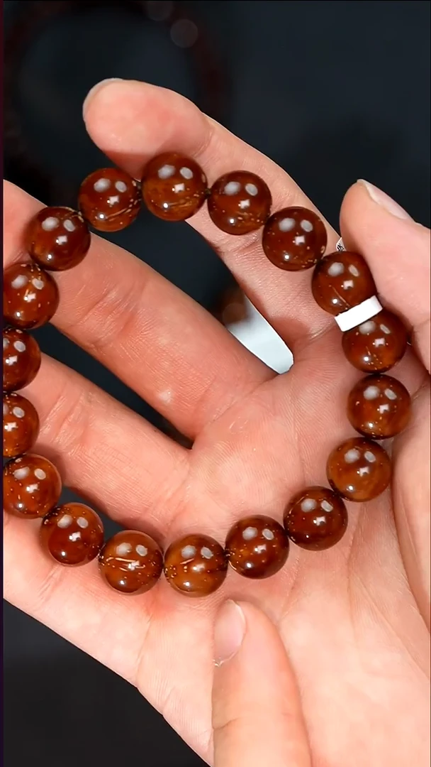 手串紫金鼠4113咖皮半实心正圆光珠卡12尺寸