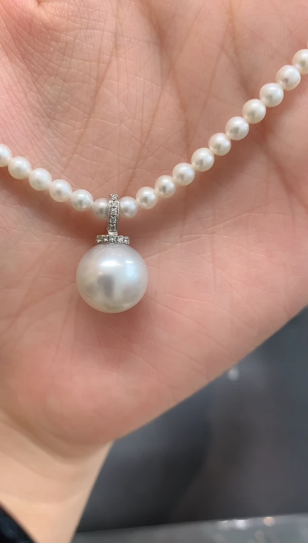 18K金镶嵌吊坠不含链海水珍珠a26多样性一件发