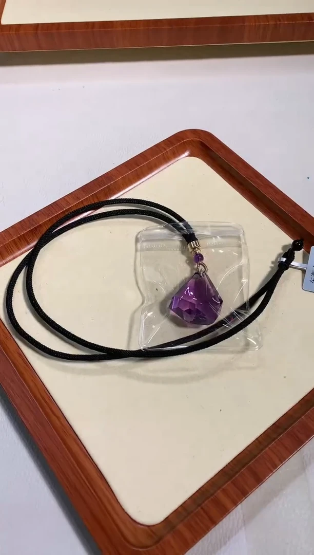 【闪购商品】水晶颈饰合金小10号紫水晶吊坠