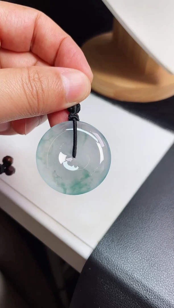 翡翠未镶嵌颈饰平安扣 尺寸 33.7   6.3mm