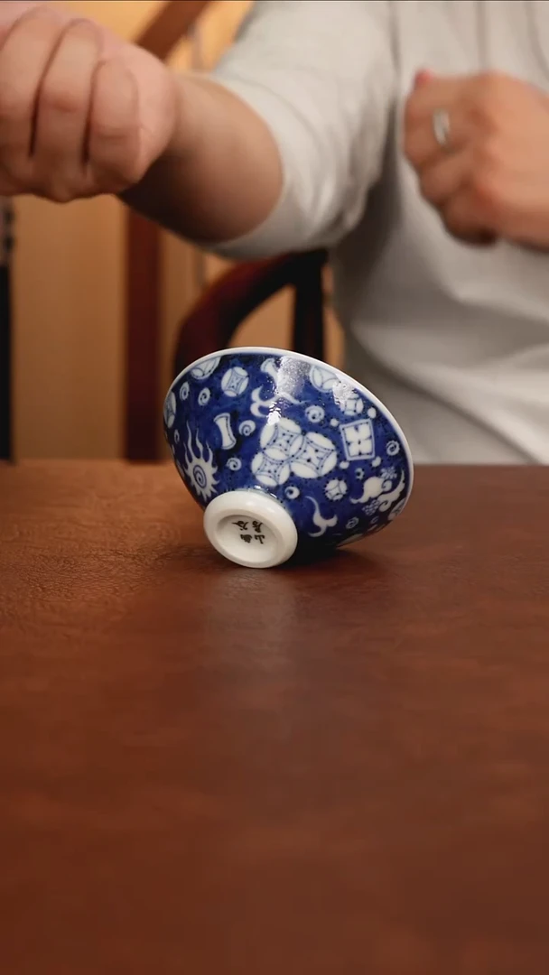 景德镇瓷器，青花瓷手绘茶具~