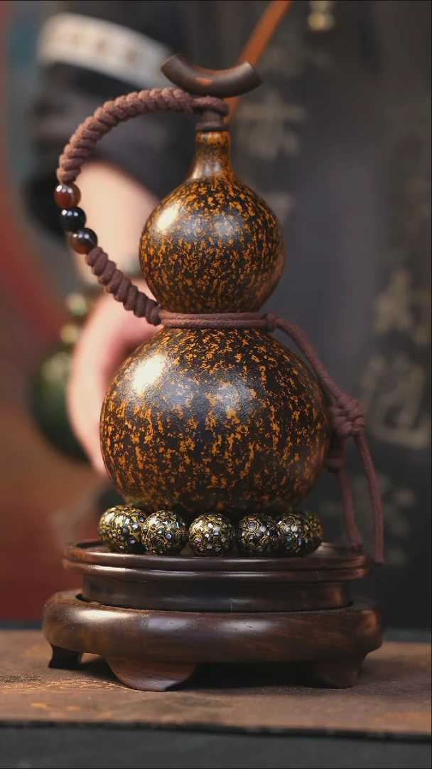 【闪购商品】YO156大漆酒葫芦不包手串及旋转底座