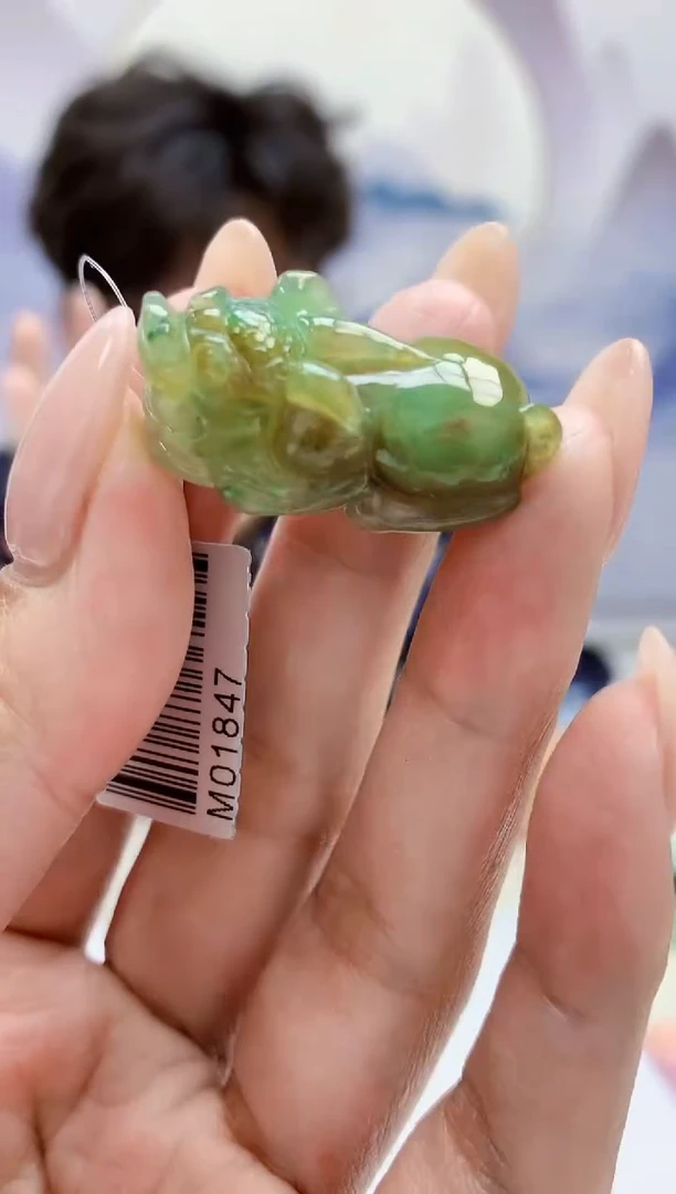 定制翡翠未镶嵌4688MM-毛货挂件83