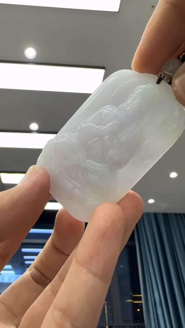 颈饰未镶嵌翡翠天然翡翠A货孤品一件