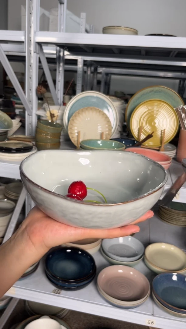 瓷片外贸尾货瑕疵满20包邮X F6B元宝碗