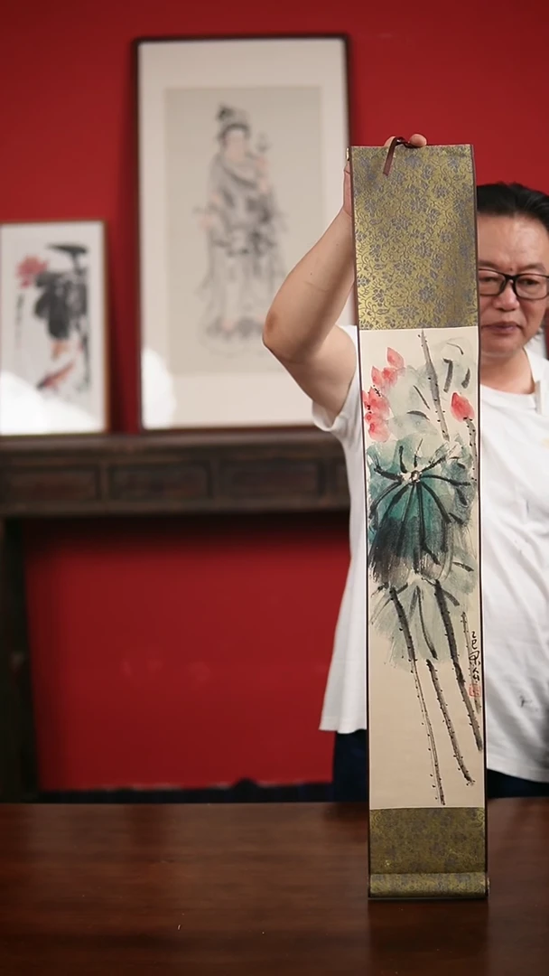 国画手写手绘-15*90卷轴