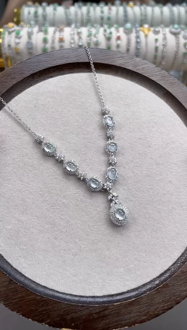 翡翠银S925镶嵌颈饰111111111