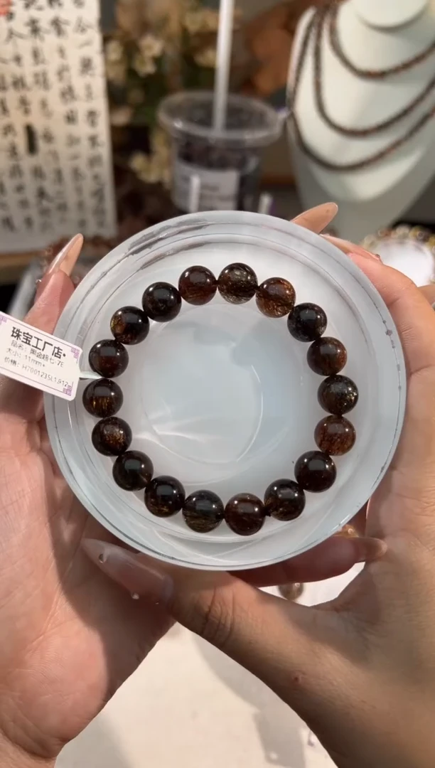 未镶嵌手链水晶黑金超七11+