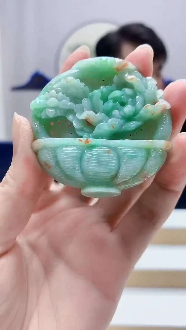 未镶嵌定制翡翠5060zm-毛货挂件42花